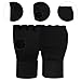 predolo Boxing Inner Gloves Gel Boxing Hand Wraps Gear Padded Kickboxing Mitts Half Finger Gloves for Sparring Workout Sports, Black