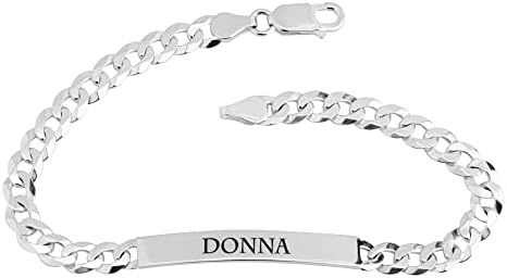 Id Bracelet - Custom Name Bracelets - Silver Engraved Name Bracelet - Gold Bar Bracelet Gift for Wife - Kids Id Bracelet - Unisex Id Bracelet