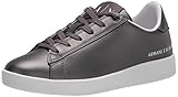 Cool& comfortable Armani Exchange Damen Bovine Leather Classic with a Twist Sneaker, Antracite, 40 EU