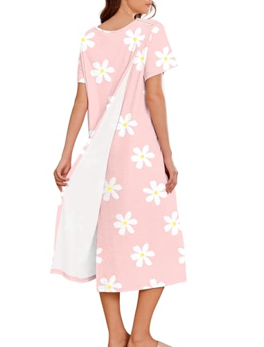 Image of Deyeek Hospital Gowns for Women Labor Delivery Shoulder Surgery Dress Adaptive Clothing Night Robes for Elderly Plus Size