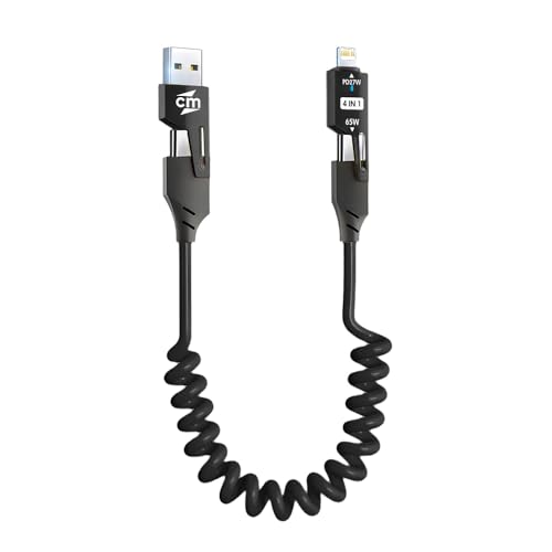 Image of callmate 4 in 1 65W Fast Charging & Data Cable, Supports PD & QC 3.0 (1.5M) (Yellow)