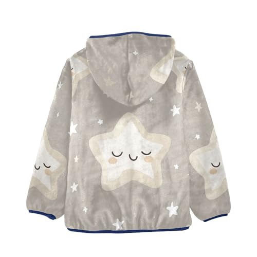 Sleepy Star Girls Fleece Jacket Girls Fall Jacket Girls Zip Up Hoodie Girls Sherpa Jacket 2-10T2