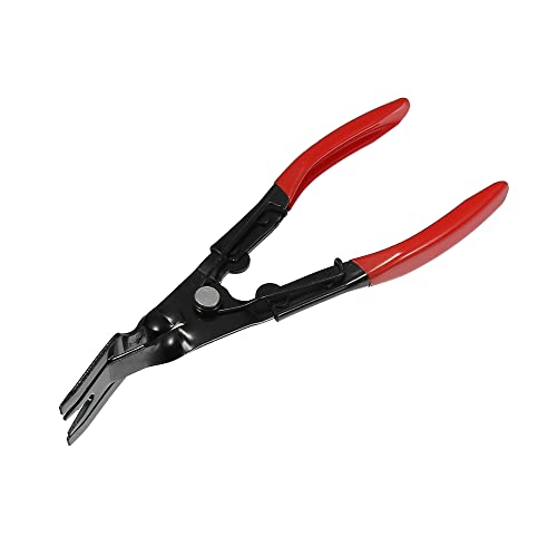 X AUTOHAUX 1pcs Universal Car Trim Clip Plier Tool Door Panel Trim Clip Removal Tool Red