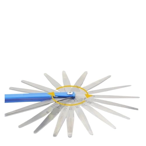 Juego de calibradores de espesores métricos Flozari, rango 0,02–1,0 mm, para medir holguras en válvulas, motores diésel y equipos agrícolas miniatura 5