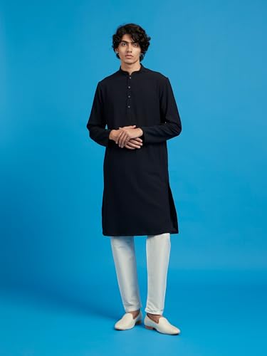 Image of DIWAS BY MANYAVAR Men's Rayon Blend Textured Kurta (1pc)