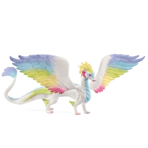 schleich BAYALA — Rainbow Dragon with Large, 13' Wingspan and Movable Parts, Colorful Toy Dragon Collectible Figurine, Fantasy Toys for Girls and Boys Ages 5+