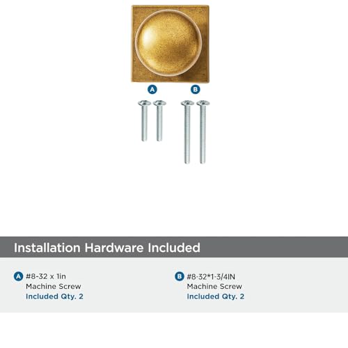 khtumeware 10 Pack 1-1/2 Inch Antique Brass Cabinet Knobs with Vintage Backplate - for Drawers, Cabinets & Bi-Fold Doors by khtumeware - Used condition - Image 7