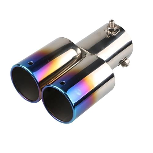 Tuyaux échappement auto Tuning Accessoires Auto Silencieux Universel Échappement Silencieux Échappement Voiture Double Embouts D'échappement Accessoires...
