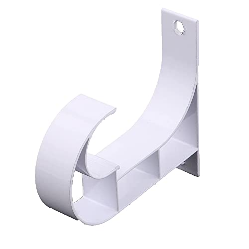 2 Pezzi Staffa per Bastone per Tende, Staffe per Aste per Tende, Supporto Bastone per Tende, Staffe per Tende, per Appendere Aste per Tende, Aste per Guardaroba, Aste per Doccia (Bianca) - Image 4