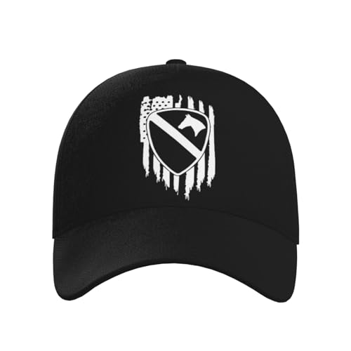 American Flag US Army 1st Cavalry Baseball Hats for Men and Women - Classic Adjustable Hats2