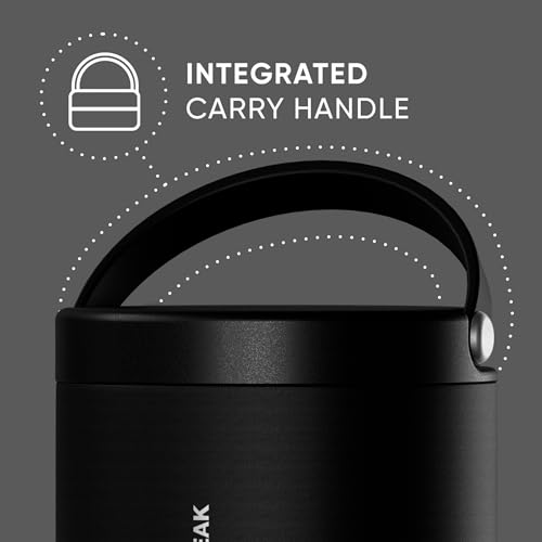 Image of Hydrapeak 18oz Stainless Steel Vacuum Insulated Food Jar for Hot Food and Cold Food, Wide Mouth Leak-Proof Soup Jar for Adults, 10 Hours Hot and 16 Hours Cold (Black)