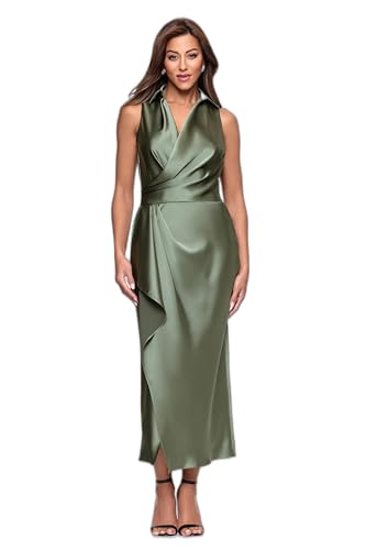 xscape green satin dress Xscape Evenings 
