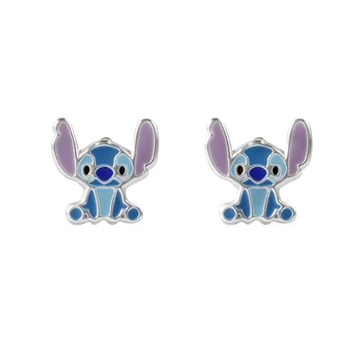Pendientes de mujer de plata fina con diseño de Stitch de Disney esmaltados | Ya disponible en tu tienda friki favorita! En mundofriki.es! Pendientes de mujer de plata fina con diseño de Stitch de Disney esmaltados | Ya disponible en tu tienda friki favorita! En mundofriki.es!