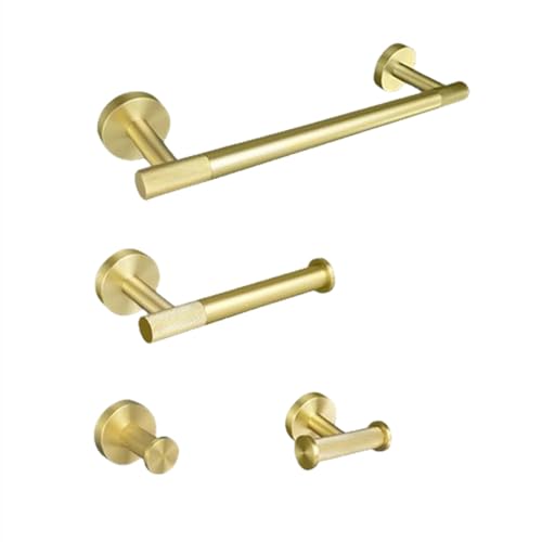 Toallero de acero inoxidable dorado para renovar el baño sin humedades ni óxido 2
