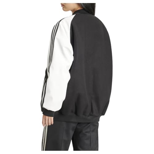 adidas Womens Sst Oversized Jacket Athletic Outerwear Casual - White - Size L2