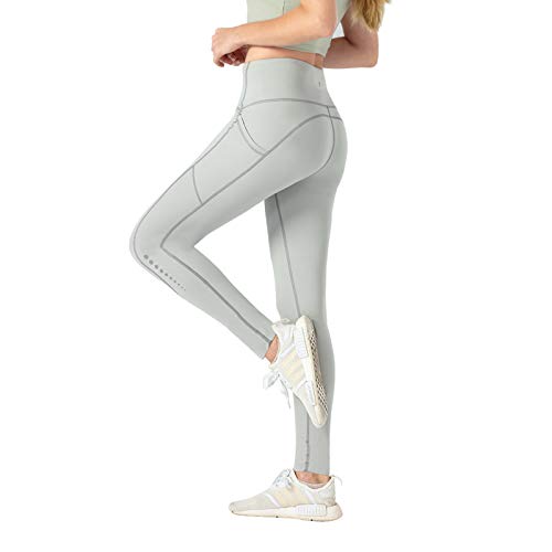 TOM SHOO Sport Leggins Damen High Waist Sporthose Blickdicht Yogahose Flexibel Fitnesshose mit Innentaschen Cover