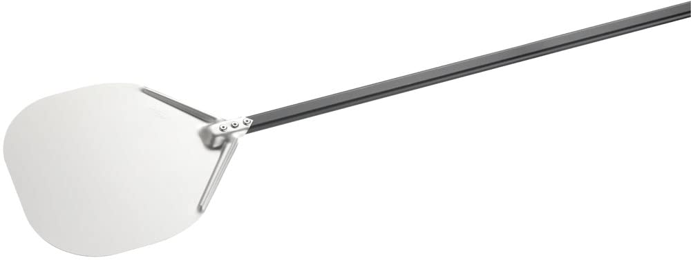 Gi.Metal Pala de pizza de aluminio anodizado redondeada 45 x 45 cm mango 150 cm AF45R..