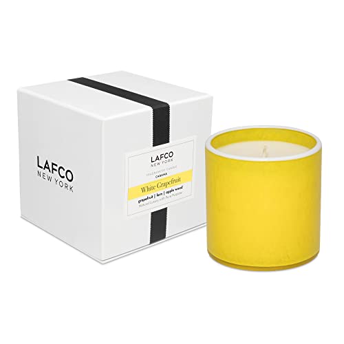 Lafco New York Classic Candle, White Grapefruit - 6.5 Oz - 50-Hour Burn Time - Reusable, Hand Blown Glass Vessel - Made In The Usa #TOP26
