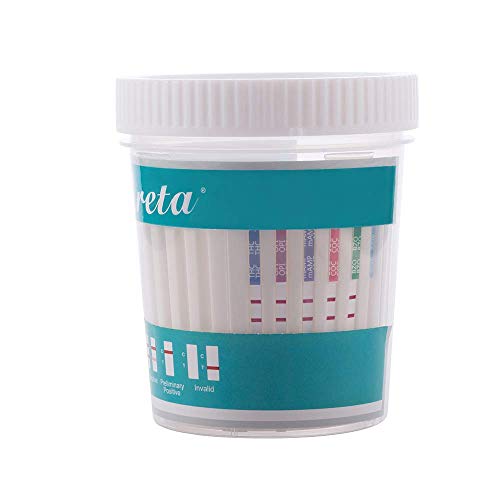10 Pack Areta 5 Panel Instant Drug Test Cup - Marijuana (THC),Cocaine (COC),Opiate (OPI 2000),Benzodiazepines (BZO), Amphetamine (AMP)- #ACDOA-754 Expires 2/24/21