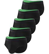 TIICHOO Mens Incontinence Underwear Washable Cotton Leak Proof Underwear for Men Briefs 5 Pack