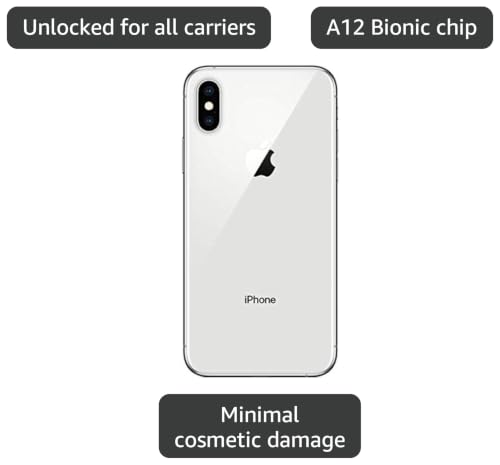 Image of Apple iPhone XS, US Version, 256GB, Silver - Unlocked (Renewed)