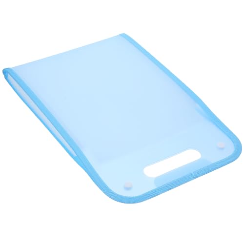 BESTonZON Carpeta Acordeón Tipo Archivo A4 Vertical 13 Compartimentos Bolsa de Almacenamiento Expandible para Oficina y Escuela Organizador de Recibos y Facturas Azul Portátil