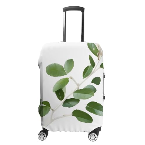 Housse de valise blanche à motif brindille pour bagages de 48,3 à 81,3 cm taille S