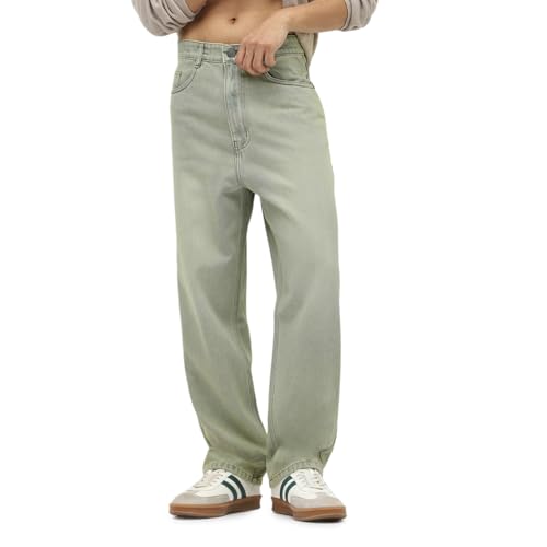 Image of Urbano Fashion Men's Loose Baggy Fit Heavy Washed Jeans Non-Stretchable