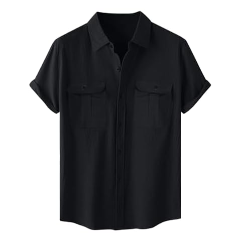 T-shirt col roulé lin homme A-A33 Cover