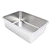 YolieraArt Stainless Steel Open Cat Litter Box, Large Size with High Sides, Stick Proof Surface, Easy Access for All Cats, Modern Home Decor Fit (19.69 * 13.78 * 5.91in)