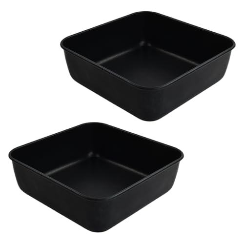 Aurafly 2 Pièce Plats à Gratin Carrés avec Revêtement Antiadhésif Petit Plat à Four Carré Plaque de Cuisson en Acier Inoxydable Moule à Gâteau Carrés...