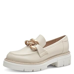 MARCO TOZZI Damen Loafer mit Absatz mit Plateausohle Vegan