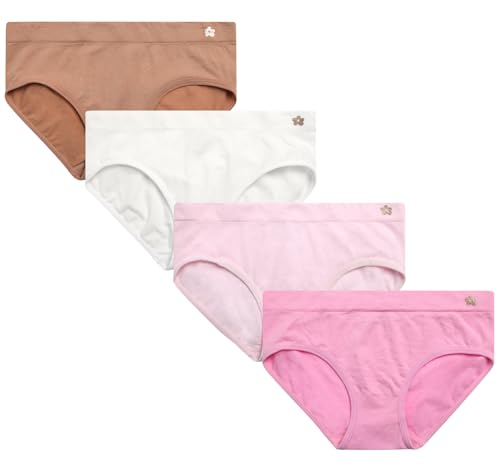 Limited Too Girls' Underwear - 4 Pack Soft Microfiber Tag-Free Seamless Hipster Panties with Elastic Waistband (Sizes: S-L)