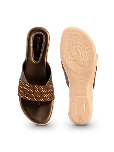 Image of Khadim's Synthetic Beige Slip-On Heels For Women