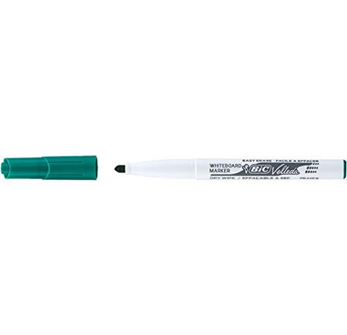 VELLEDA 1741 Velleda - Lote de 3 rotuladores para pizarras blancas (tamaño mediano), color verde