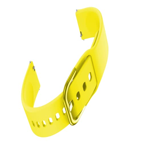 Image of YODI 19mm Soft Silicone Strap Replacement Belt Band for Noise Colorfit Pro 2, Colorfit Pro 2 Oxy, Colorfit Pulse, Colorfit Beat, Boat Storm, Fire Bolt Ninja 2 Smart Watch Straps (C YELLOW)