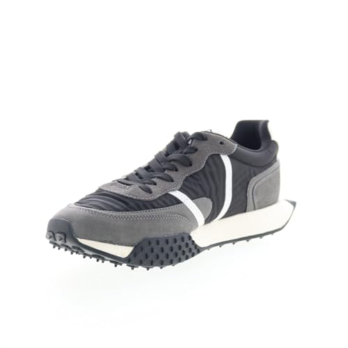 Lacoste Mens L-Spin Deluxe Sneaker, BLK/DK Gry, 9.54