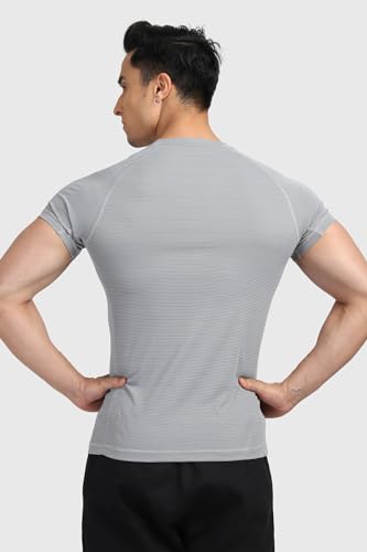 Image of FUAARK Men's Round Neck Slim fit Gym & Active wear Sports T-Shirt for Workout & Casual Wear