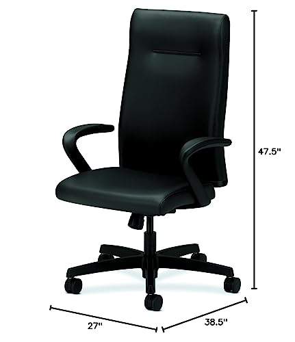 Hon Ignition Series Executive High-Back Chair, Supports Up To 300 Lb, 17.38" To 21.88" Seat Height, Black #TOP3