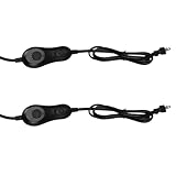 Plug in Dimmer Dimmer Switch for Lamp Slide Control Light Timer Timed Dimming Switch for Indoor Outdoor String Lights 3 Position Dimmer (Black)