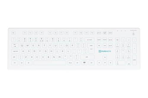 Clavier médical Full Size USB blanc avec disposition US international