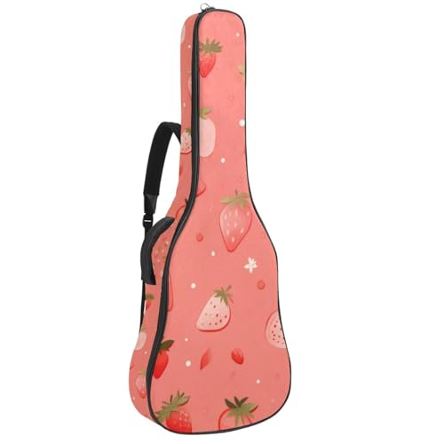 Sac pour guitare acoustique étanche motif fruits rouges de 42.9x16.9x4.7 in