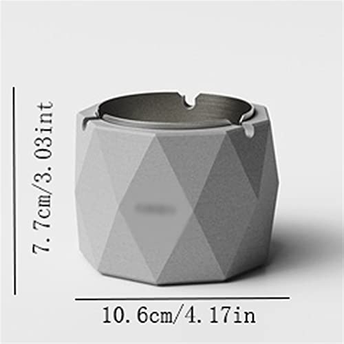 Cendrier bureau ciment gris profond acier inoxydable cigare cigarette