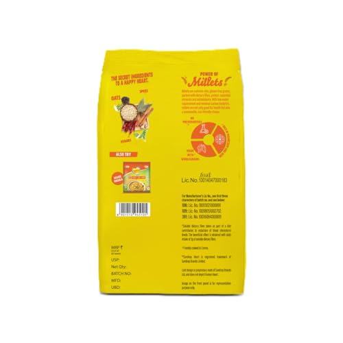 Image of Sundrop Heart Classic Masala Oats with Millets 500 g | 13.3g Protein in 100 g |10g Dietary Fibre in 100g | Anytime Snack | *Helps Reduce Cholesterol