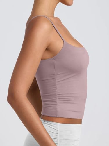 Image of PINKMSTYLE Women's Basic Double Lined Scoop Neck Tank Tops Adjustable Cami Tank Summer Sleeveless Tops