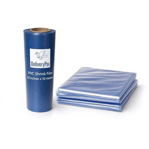 Image of Delivery Pax 10 Inch x 10m PVC Heat Shrink Wrap for Packing | Heat Shrink Wrap for Packing | Shrink Wrap for Packing | Shrink Wrap | Heat Shrink | PVC Shrink | Shrink for Heat Gun