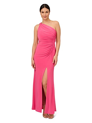 Image of Adrianna Papell Women's One Shoulder Jersey Gown