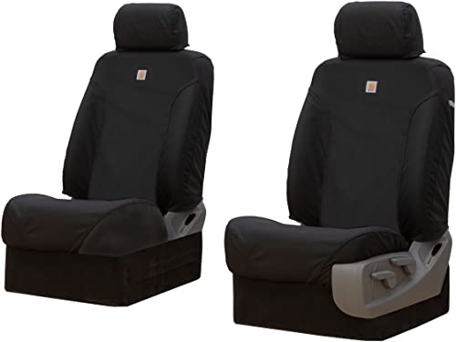 Covercraft Carhartt Super Dux SeatSaver Custom Seat Covers | Fits 2014-2016 Chevrolet Silverado/GMC Sierra 1500, 2015-2016 Silverado/Sierra 2500/3500 | 1st Row Bucket Seats, Super Dux Black