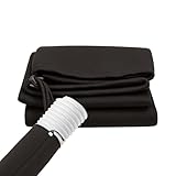 Aislante Tubo Aire Acondicionado Portatil, Cubierta para Tubos de Aire Acondicionado de Aislante Flexible para Acondicionados, Universal para Tubos de 5' - 6' Pulgadas Diámetro, Reutilizable (Negro)