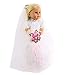 Beautiful Bride with Light Pink Flowers #608 -Fits 18" American Girl Dolls, Madame Alexander, Our Generation, etc. | 18 Inch Doll Clothes